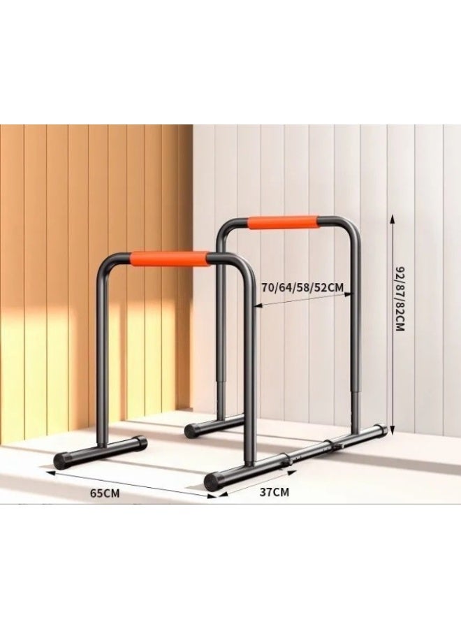 RION Heavy-Duty Parallel Dip Bars – Home Gym Strength Training Equipment Stand for Dips, Push-Ups, L-Sits, Triceps, Chest & Shoulder Workouts (Black) - Image 1